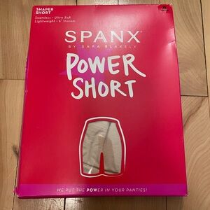 NIB Spanx power shorts, soft nude, XL
